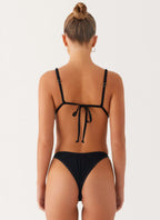 Women's Croatia Collection | Black Bikini Bottoms with Low-Rise Design | Comfortable Fit for Stylish Beach Days | Low Ri 2