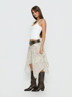Women's Dark Mirage Asymmetrical Midi Skirt Multi | Asymmetrical midi skirt with studded detail 3