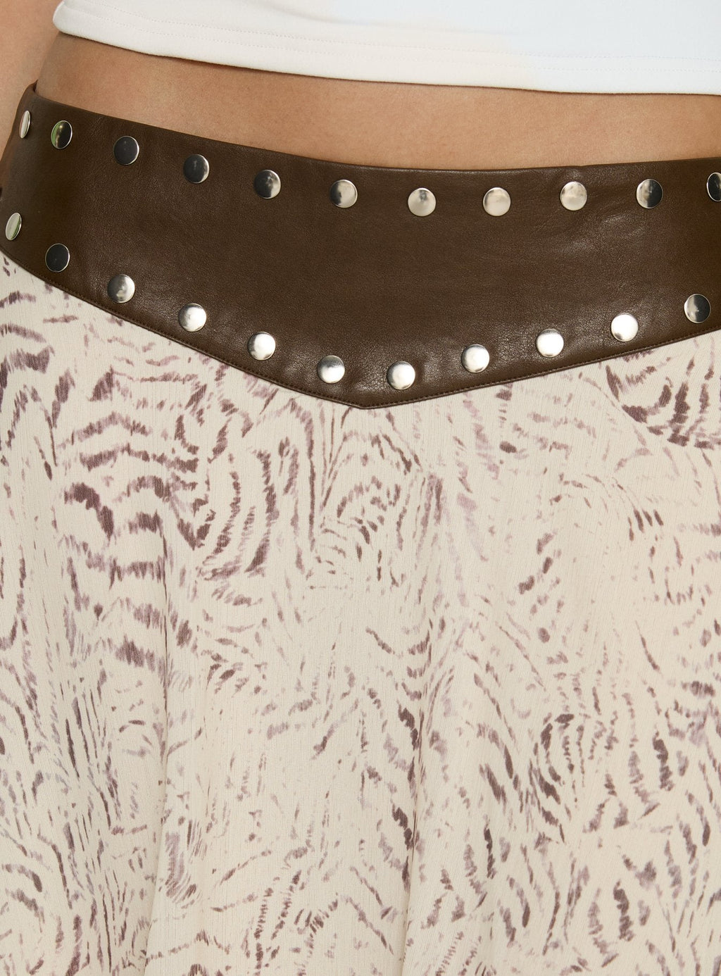 Women's Dark Mirage Asymmetrical Midi Skirt Multi | Asymmetrical midi skirt with studded detail 5
