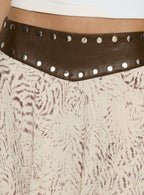 Women's Dark Mirage Asymmetrical Midi Skirt Multi | Asymmetrical midi skirt with studded detail 5