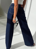 Women's Darla Low Rise Straight Leg Jean Dark Blue Wash Petite | Princess Polly Petite 0