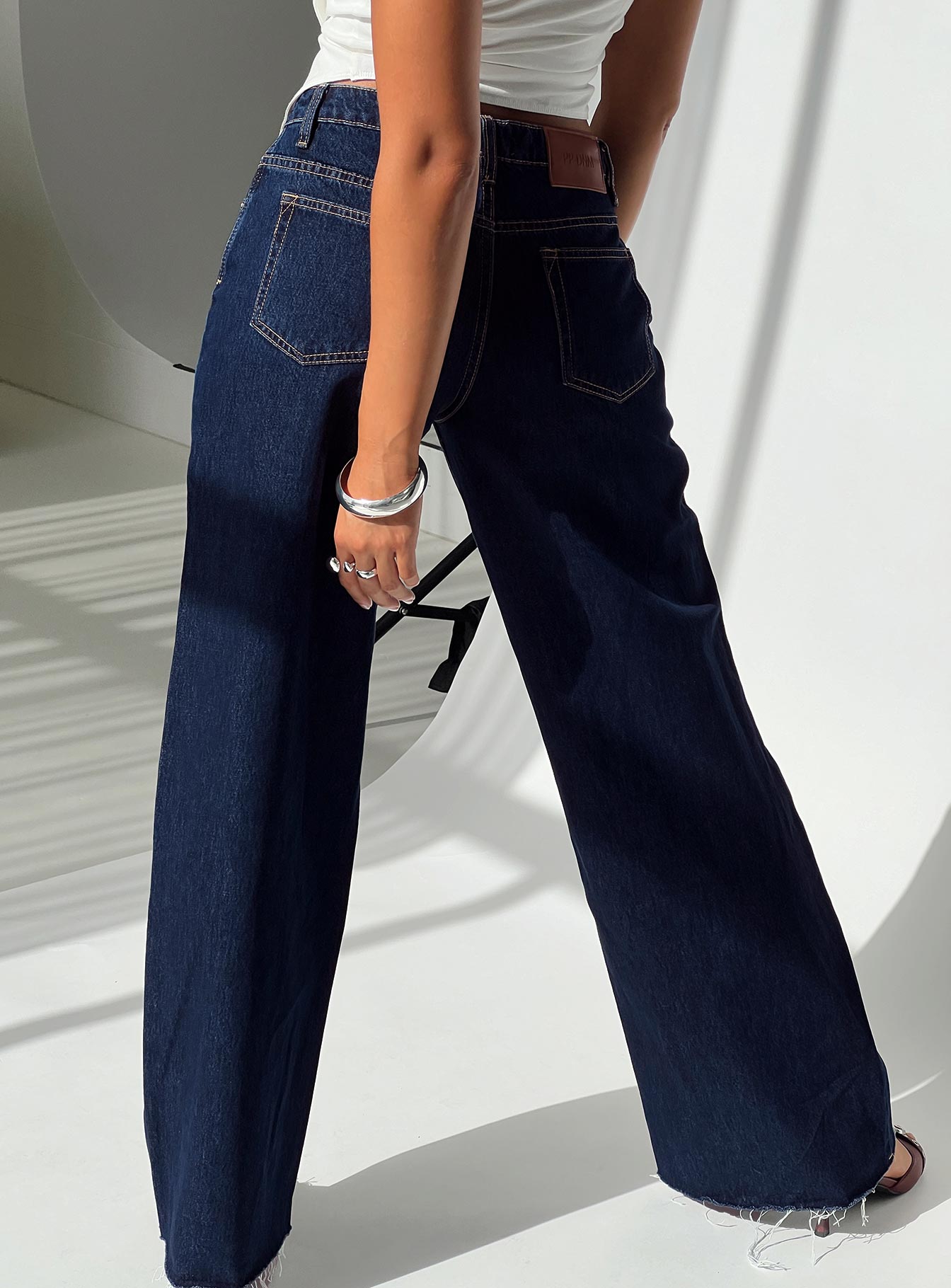 Women's Darla Low Rise Straight Leg Jean Dark Blue Wash Petite | Princess Polly Petite 0