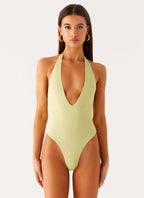Women's Delia Collection | One Piece Swimsuit with Low V Neckline | Stylish Beachwear for Flattering Fit | One piece swi 1