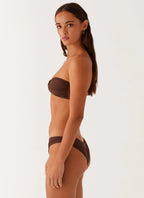 Women's Delta Collection | Strapless Bikini Top with Ruched Bustier Design | Chic Swimwear for Beach Elegance | Straples 4