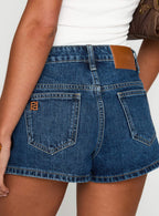 Women's Dreamful Low Rise Mini Denim Shorts Dark Blue Wash Tall | Princess Polly Tall 6