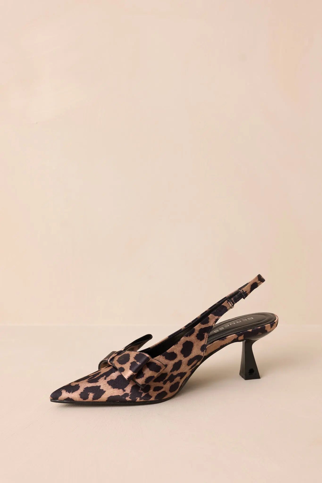 Women's Dreamy Gleam Leopard Print Slingback Kitten Heels | Heel Measures 2.25" in Height 4