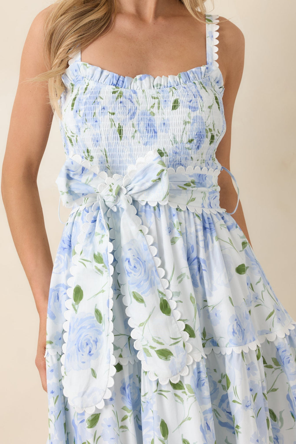 Women's EXCLUSIVE: Prosperina Darcy Light Blue Floral Print Cotton Maxi Dress | 100% Cotton 2