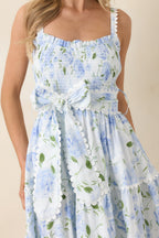 Women's EXCLUSIVE: Prosperina Darcy Light Blue Floral Print Cotton Maxi Dress | 100% Cotton 2
