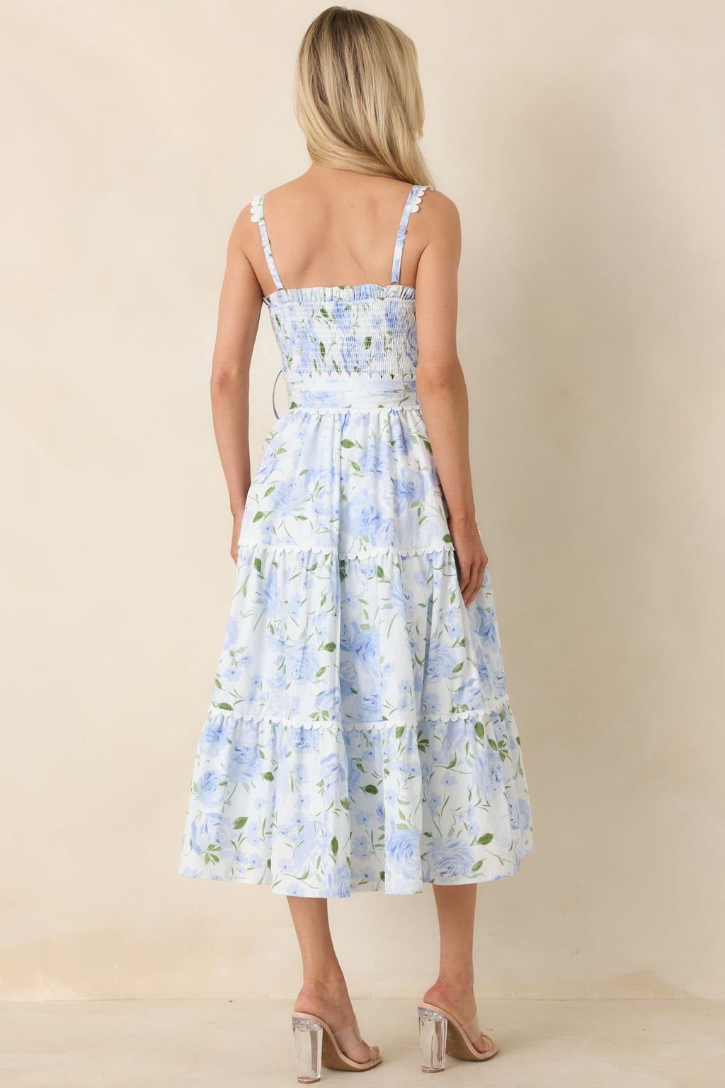 Women's EXCLUSIVE: Prosperina Darcy Light Blue Floral Print Cotton Maxi Dress | 100% Cotton 5