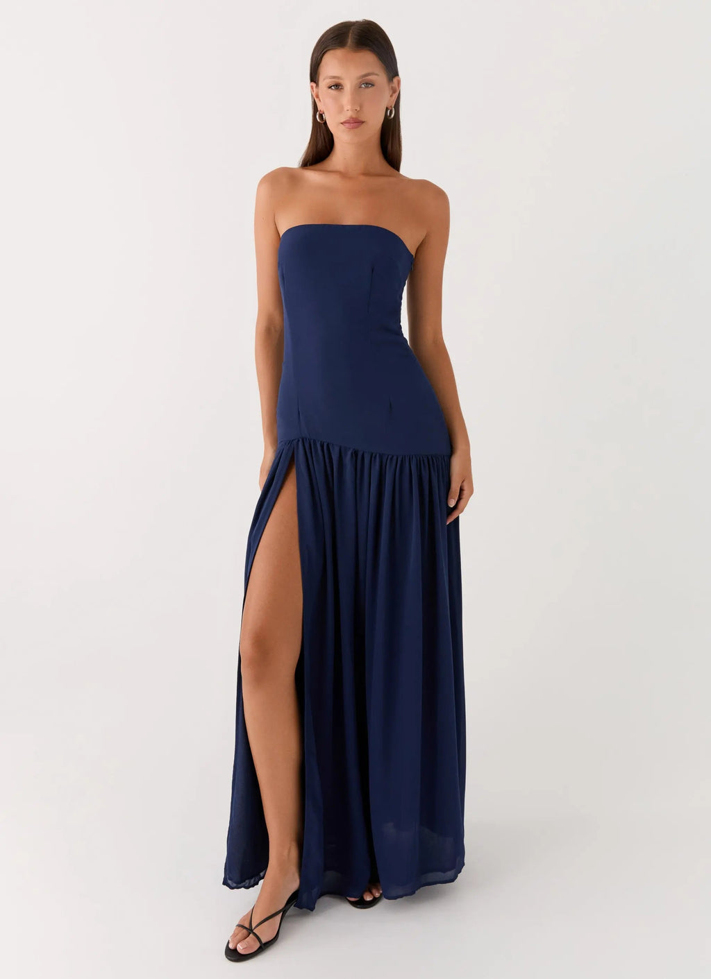 Eden Collection | Floral Maxi Dress with Semi-Sheer Chiffon Skirt | Elegant Long Dress for Timeless Sophistication - Women's 0