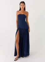 Eden Collection | Floral Maxi Dress with Semi-Sheer Chiffon Skirt | Elegant Long Dress for Timeless Sophistication - Women's 0