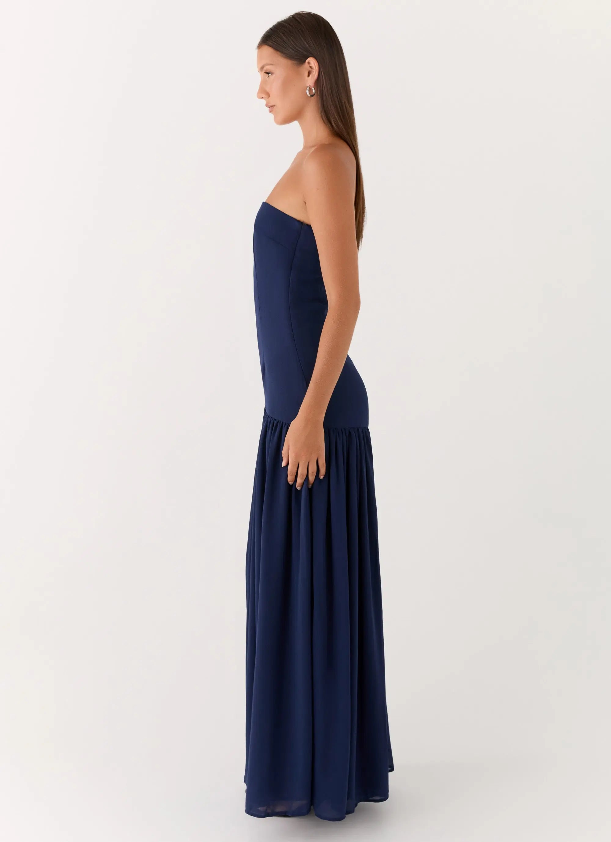 Eden Collection | Floral Maxi Dress with Semi-Sheer Chiffon Skirt | Elegant Long Dress for Timeless Sophistication - Women's 1