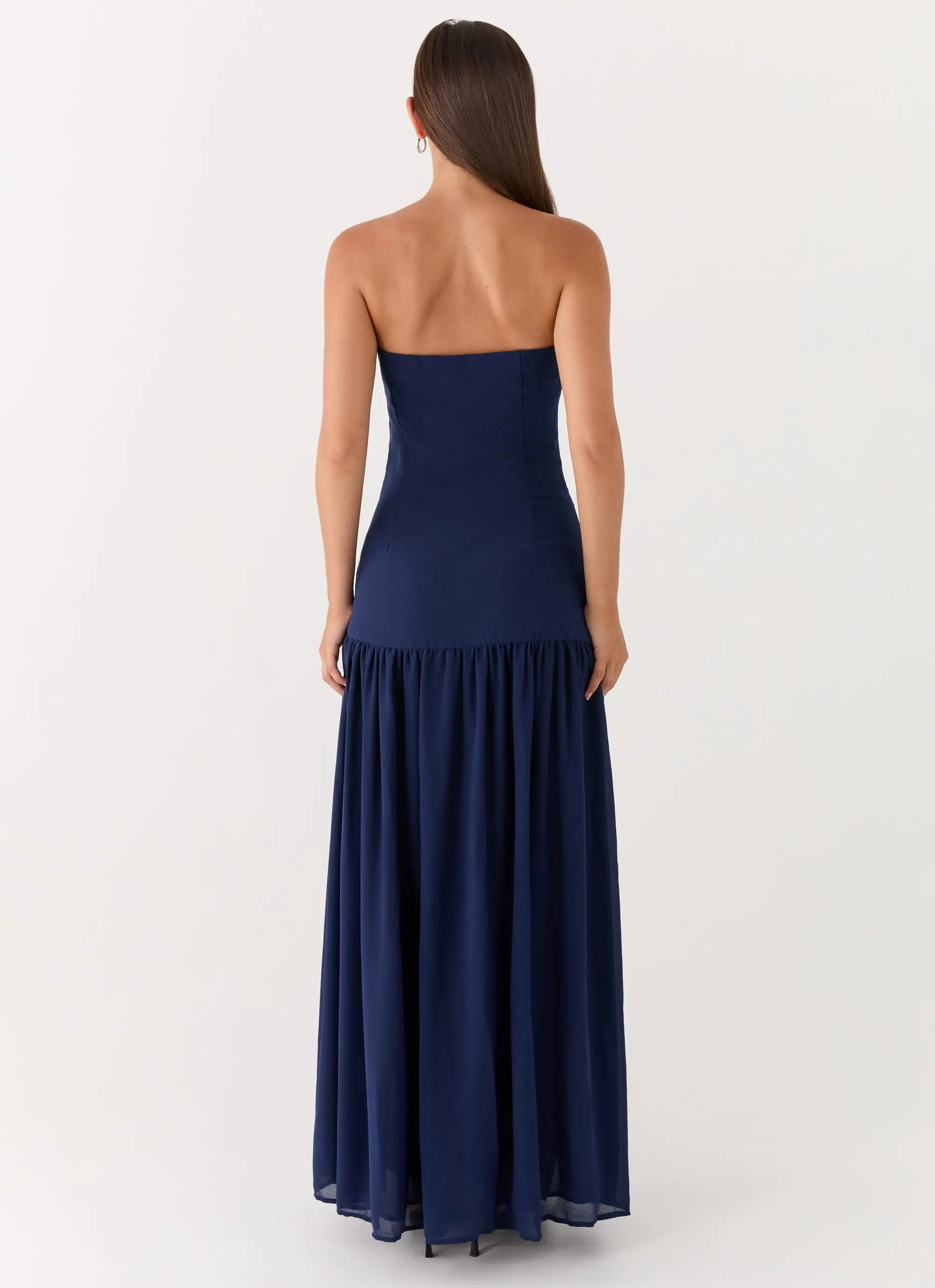 Eden Collection | Floral Maxi Dress with Semi-Sheer Chiffon Skirt | Elegant Long Dress for Timeless Sophistication - Women's 2