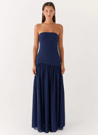 Eden Collection | Floral Maxi Dress with Semi-Sheer Chiffon Skirt | Elegant Long Dress for Timeless Sophistication - Women's 5