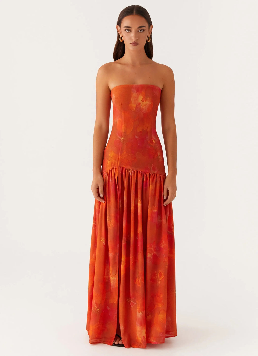 Women's Eden Collection | Strapless Maxi Dress with Semi-Sheer Chiffon Skirt | Elegant Evening Wear for Timeless Sophist 2