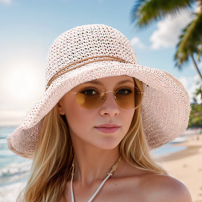 Elegant Collection | Wide Brim Sun Hat with UV Protection | Foldable Beach Hat for Stylish Summer Outings 1