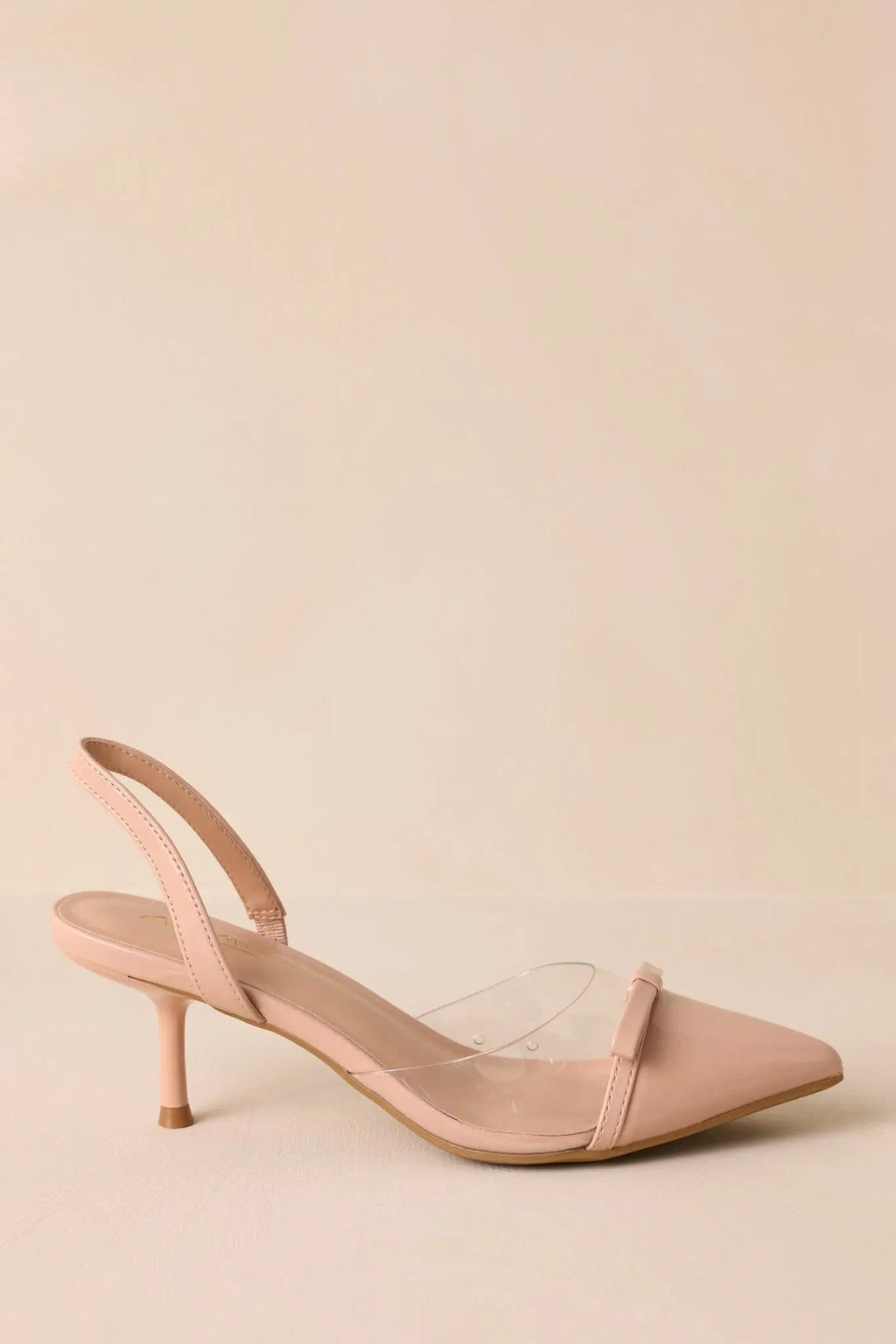 Women's Elegant Lift Beige Slingback Kitten Heels | Heel Measures 3" in Height 3