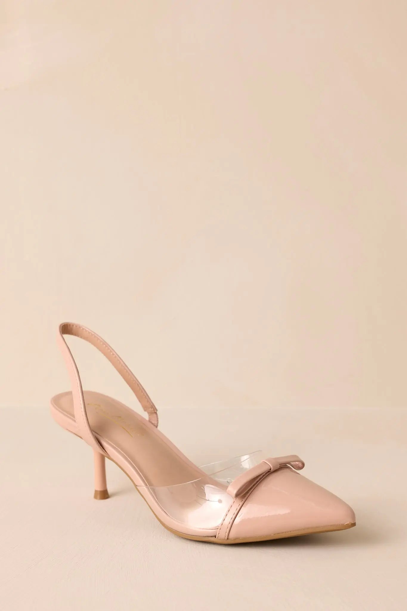Women's Elegant Lift Beige Slingback Kitten Heels | Heel Measures 3" in Height 4