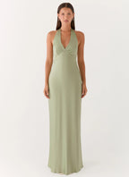 Elegant Maxi Dress | Floral Satin Long Dress with Open-Back Design | Perfect for Evening Events - Women's 0