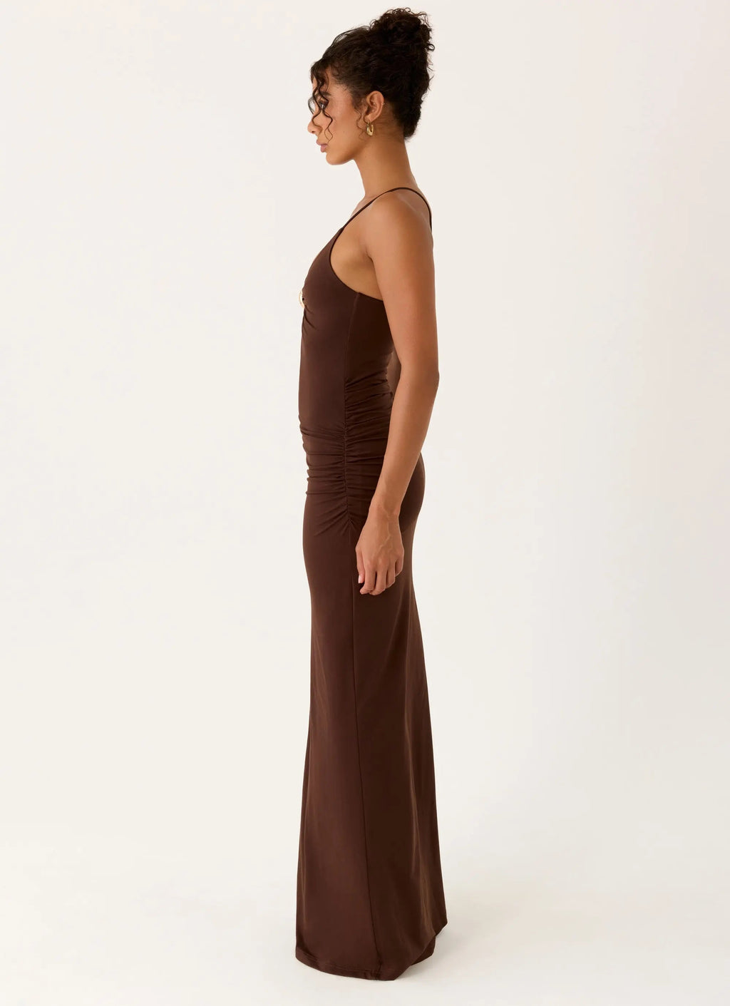 Women's Elegant Maxi Dress | Front Keyhole Cut-Out with Adjustable Straps for Effortless Style - Women's | Maxi length — 1