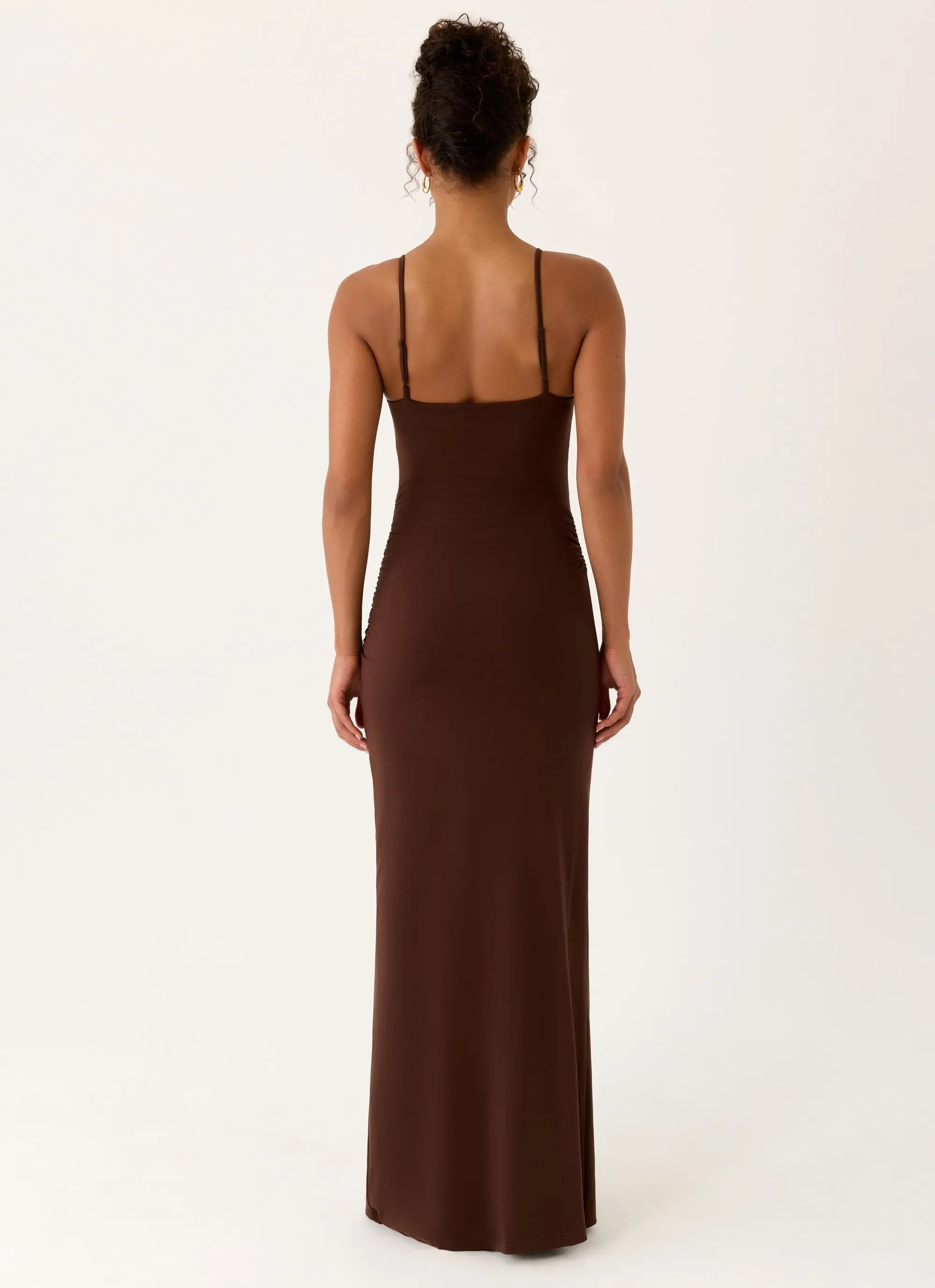 Women's Elegant Maxi Dress | Front Keyhole Cut-Out with Adjustable Straps for Effortless Style - Women's | Maxi length — 2