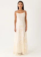 Women's Elegant Maxi Dress | Spliced Cotton Design with Thin Straps | Perfect for Day to Night Wear - Women's | Maxi len 2