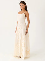 Women's Elegant Maxi Dress | Spliced Cotton Design with Thin Straps | Perfect for Day to Night Wear - Women's | Maxi len 5