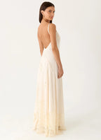 Women's Elegant Maxi Dress | Spliced Cotton Design with Thin Straps | Perfect for Day to Night Wear - Women's | Maxi len 6