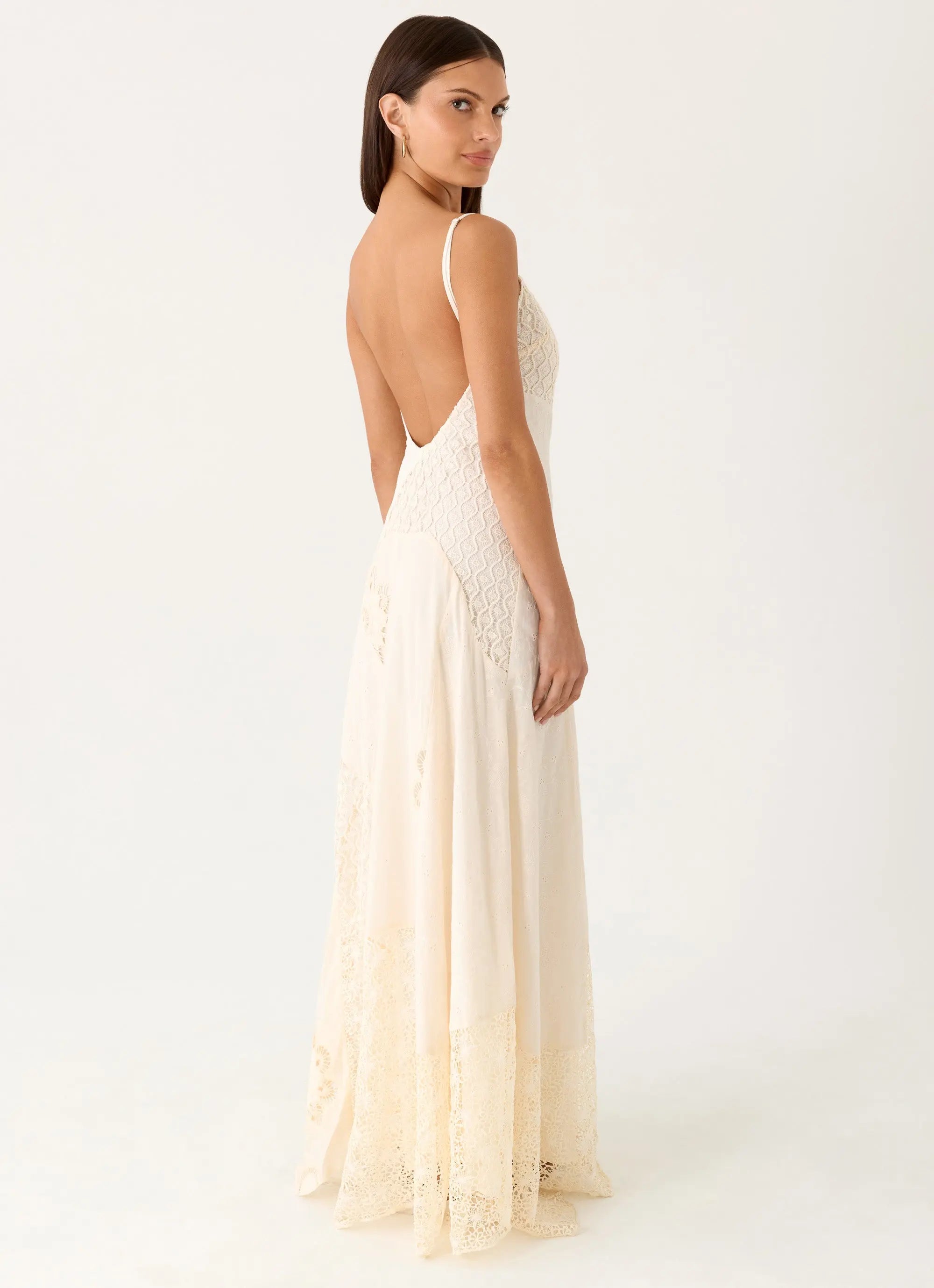 Women's Elegant Maxi Dress | Spliced Cotton Design with Thin Straps | Perfect for Day to Night Wear - Women's | Maxi len 6