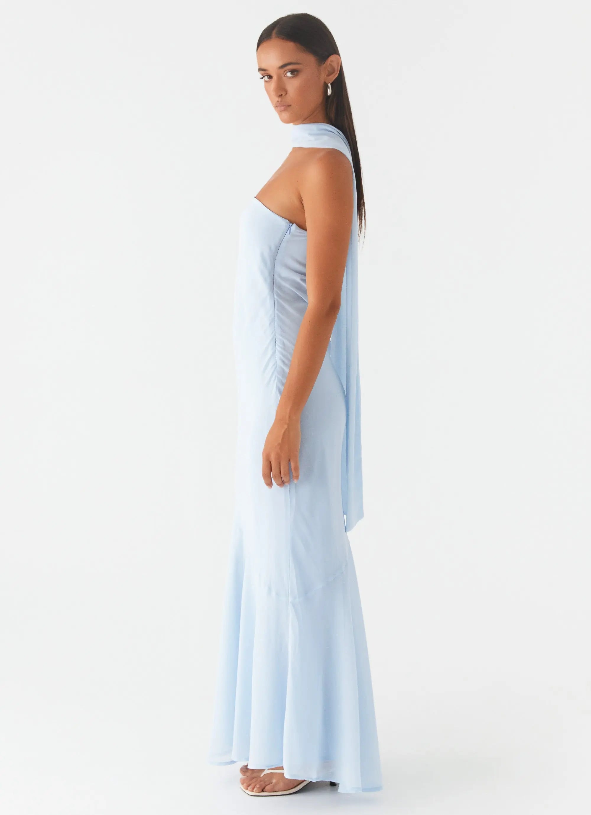 Women's Elegant Maxi Dress | Strapless Chiffon Dress with Asymmetrical Skirt | Perfect for Evening Events - Women's | Ma 2