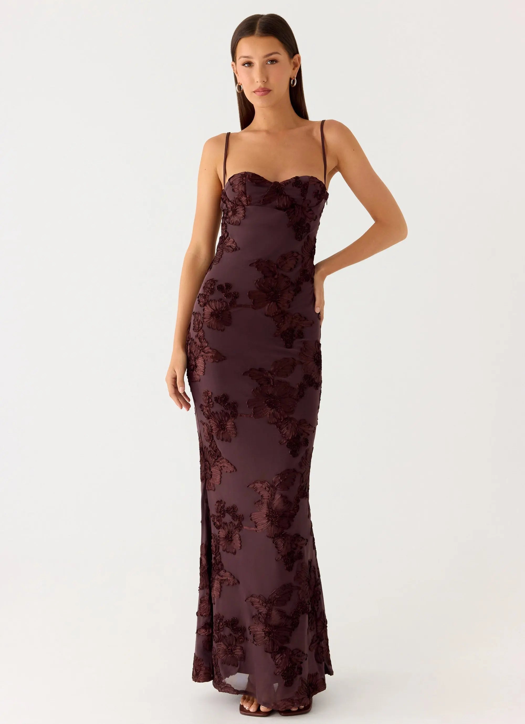 Women's Elegant Maxi Dress | Sweetheart Neckline with Adjustable Straps | Flowy Design for Special Occasions - Women's | 0