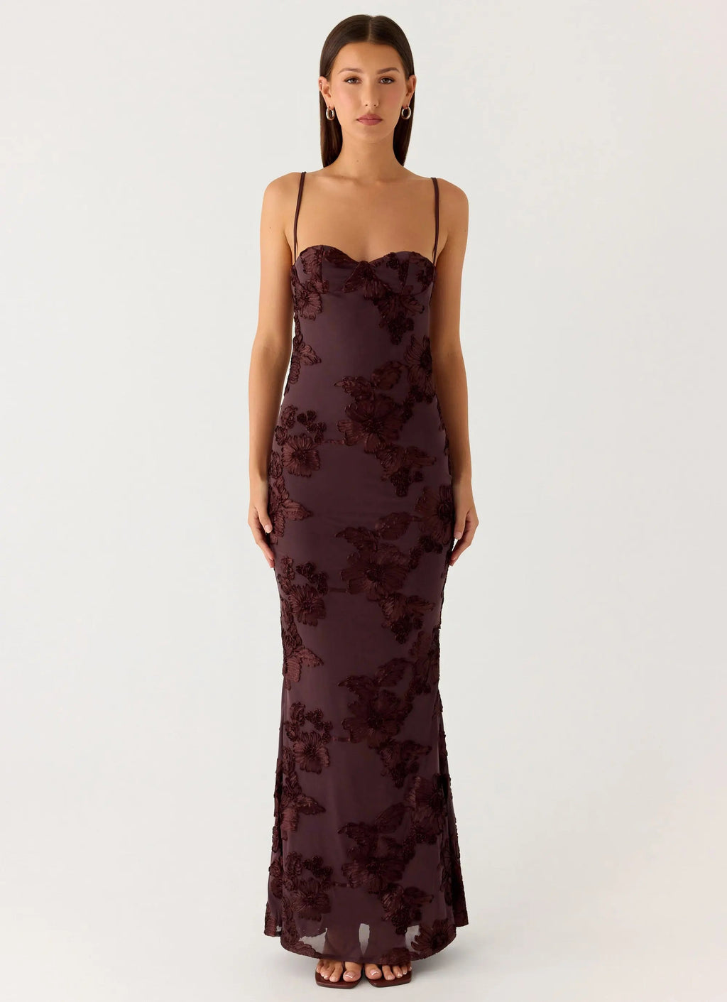 Women's Elegant Maxi Dress | Sweetheart Neckline with Adjustable Straps | Flowy Design for Special Occasions - Women's | 1