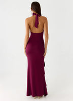Women's Elegant Maxi Dress | V-Neck Stretch Jersey with Open Back Design | Perfect for Evening Events - Women's | V-neck 2