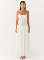 Elegant Maxi Dress | White Maxi Dress with Open Back Design for Effortless Style - Women's 5
