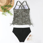 Elegant V-Neck Tankini Set | Flattering Swimwear with Adjustable Straps for Comfort 3