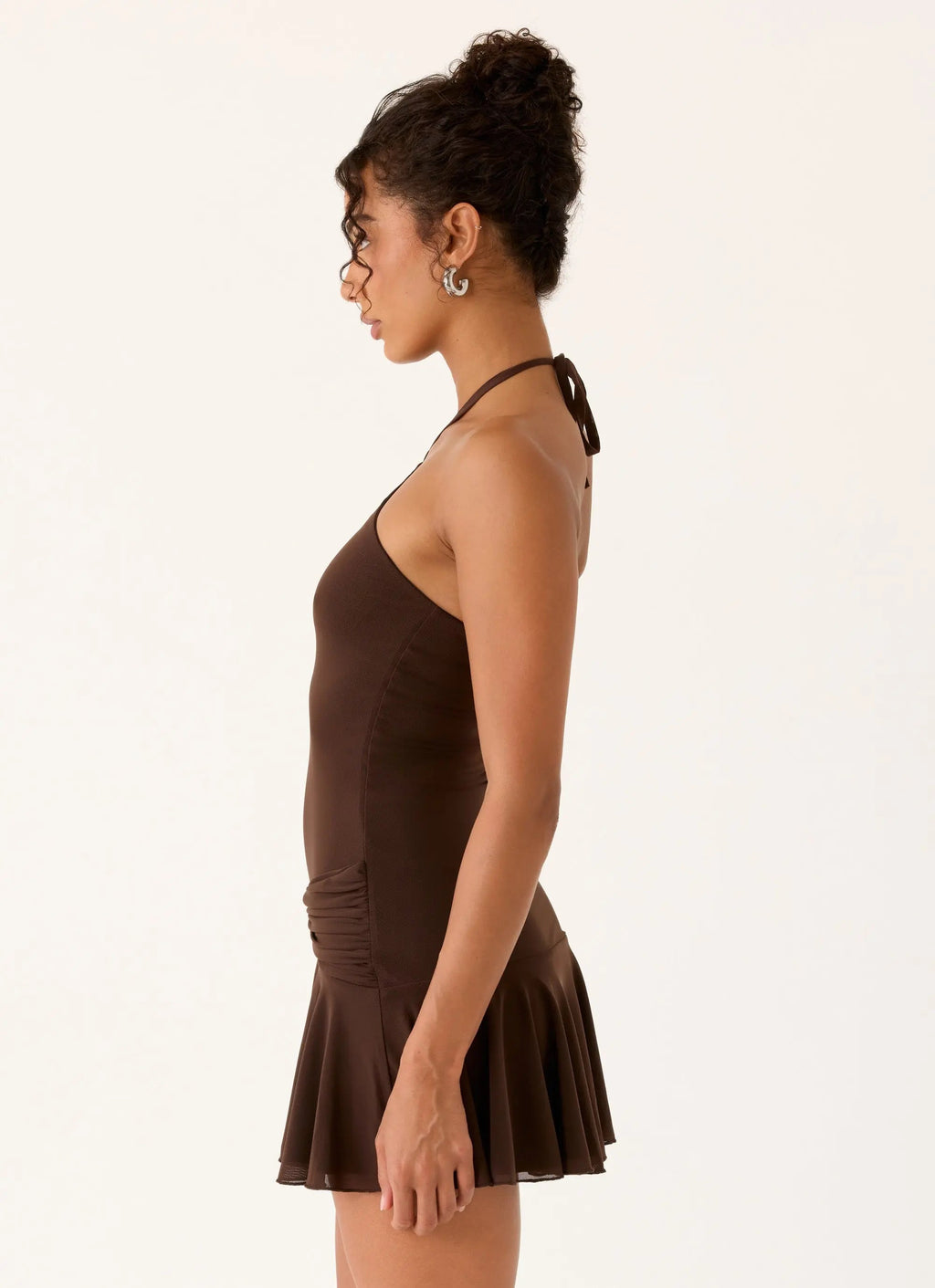 Women's Elektra Collection | Mini Dress with Halter Neck & Flounce Skirt | Perfect for Evening Events - Women's | Halter 1