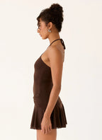 Women's Elektra Collection | Mini Dress with Halter Neck & Flounce Skirt | Perfect for Evening Events - Women's | Halter 1
