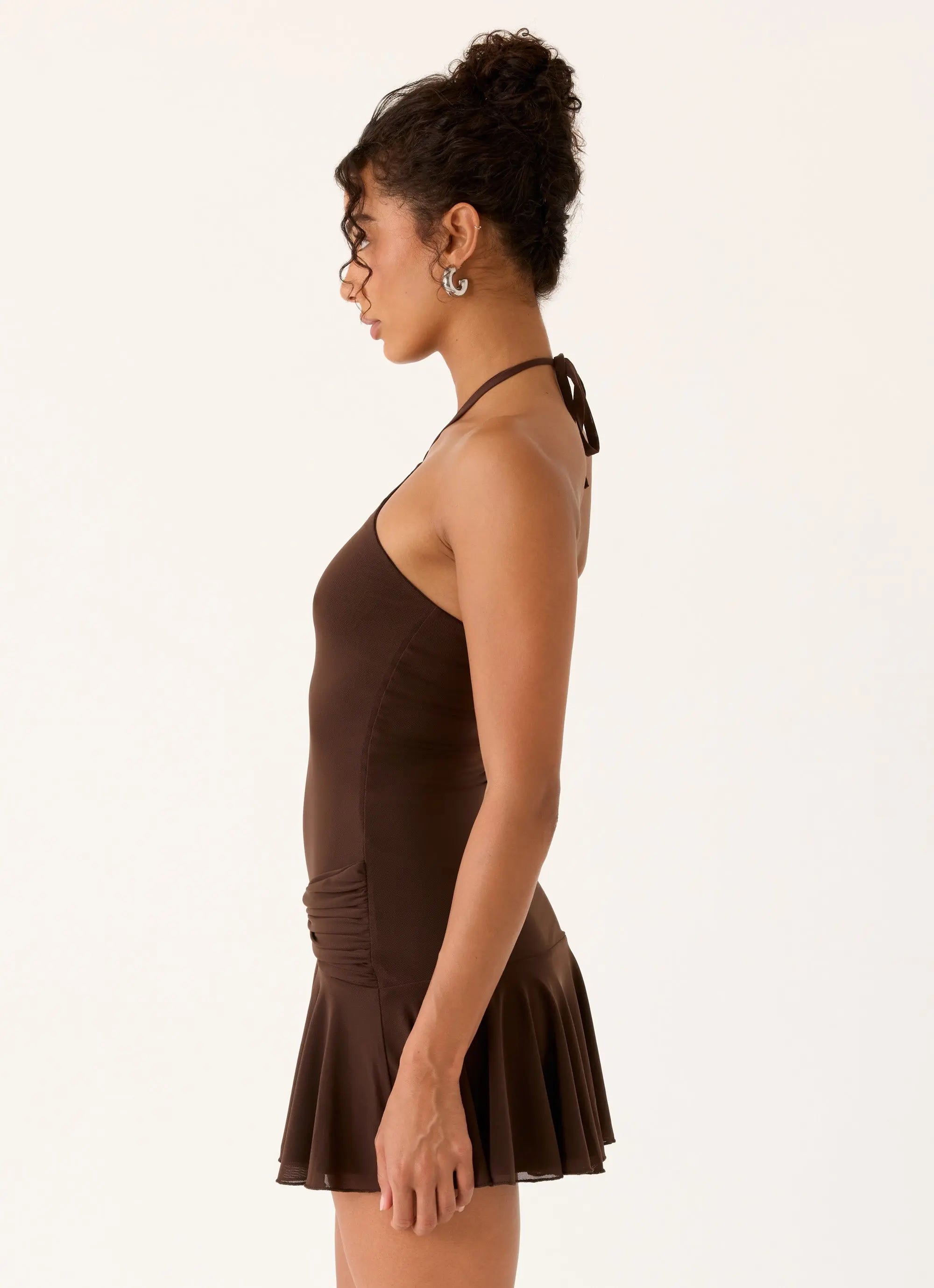 Women's Elektra Collection | Mini Dress with Halter Neck & Flounce Skirt | Perfect for Evening Events - Women's | Halter 1