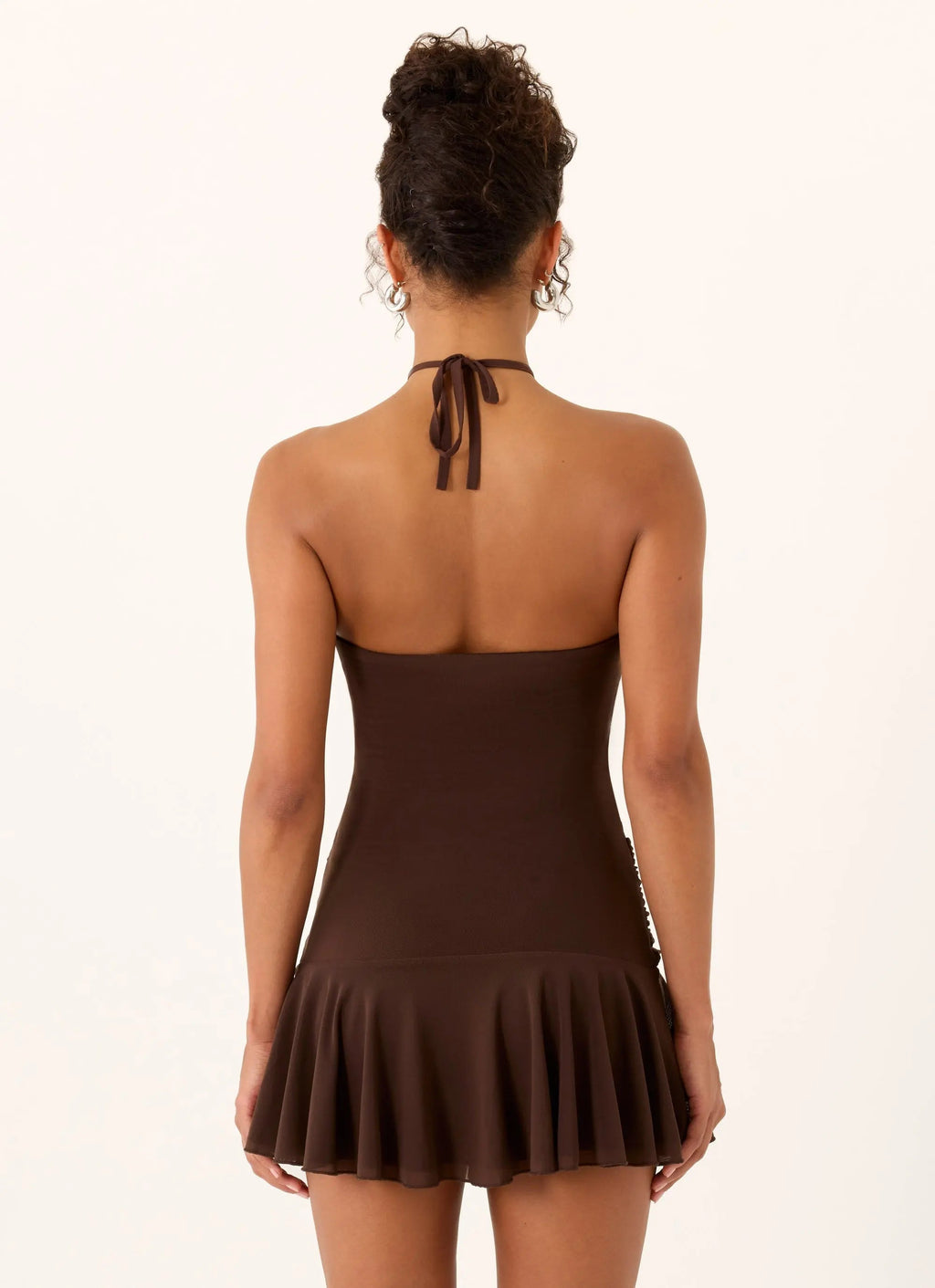 Women's Elektra Collection | Mini Dress with Halter Neck & Flounce Skirt | Perfect for Evening Events - Women's | Halter 2