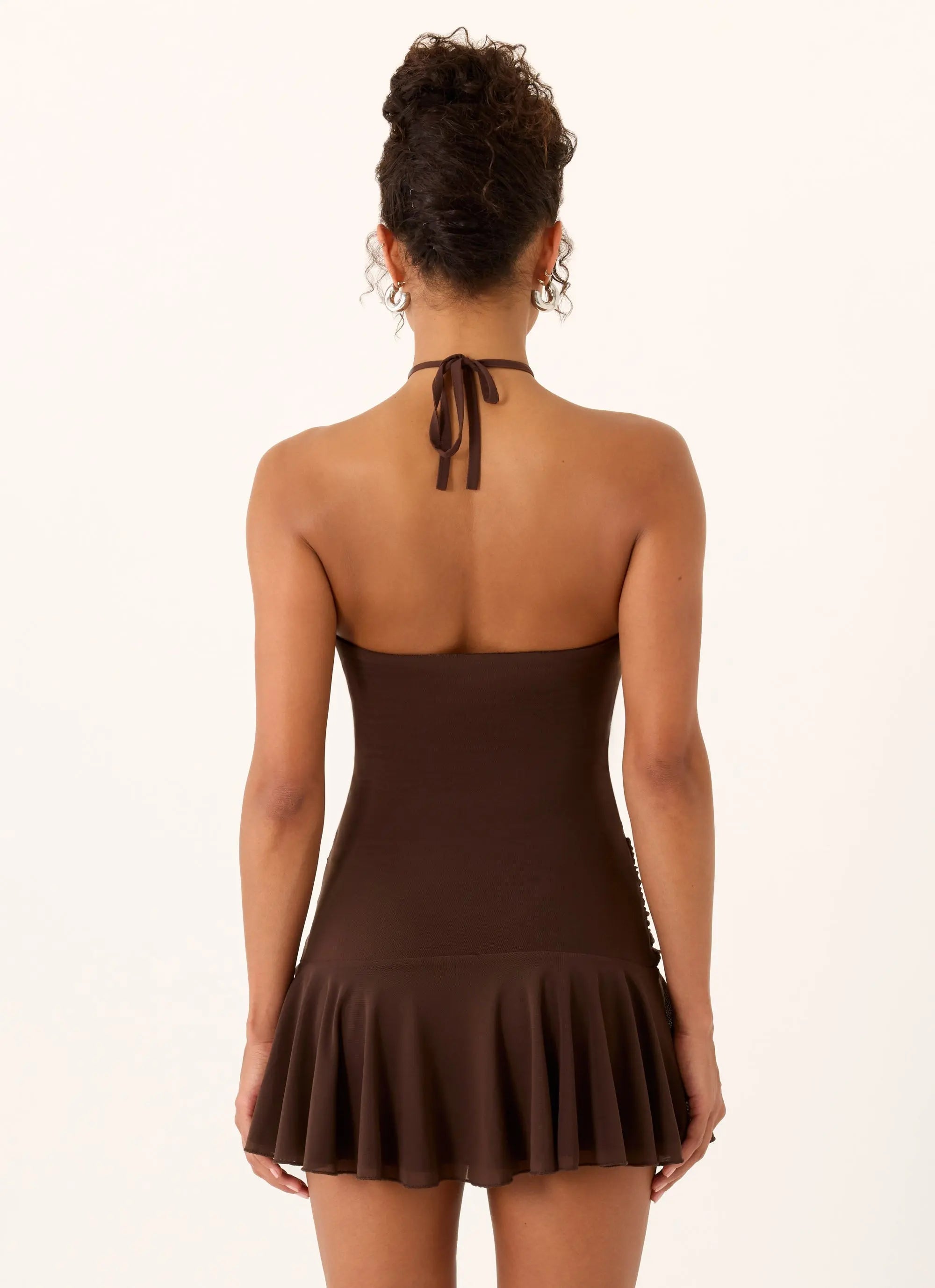 Women's Elektra Collection | Mini Dress with Halter Neck & Flounce Skirt | Perfect for Evening Events - Women's | Halter 2