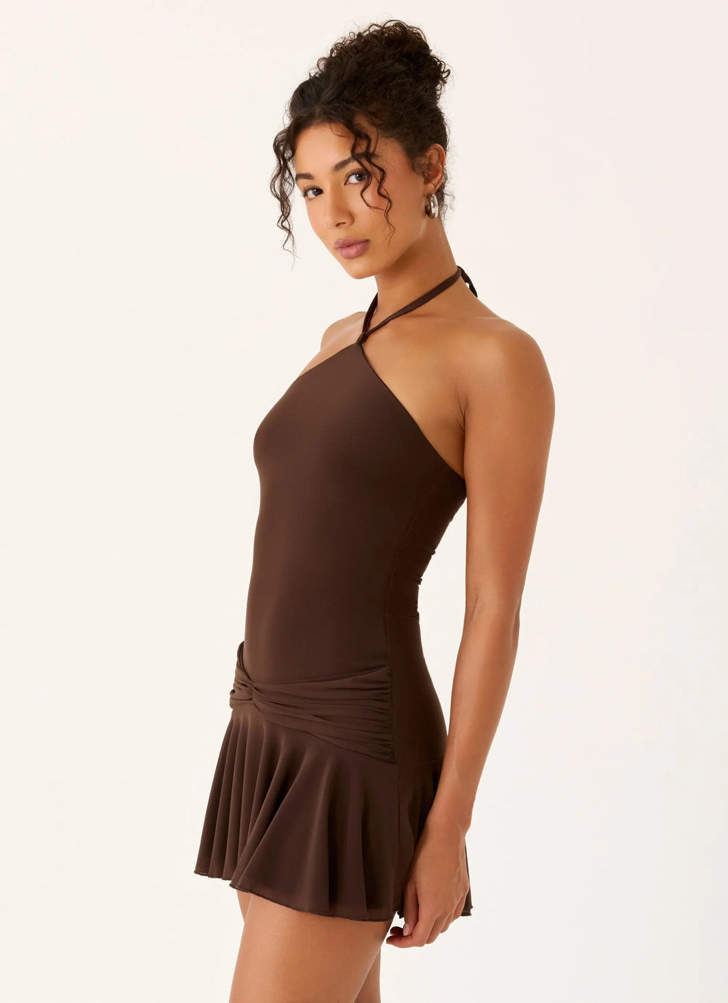 Women's Elektra Collection | Mini Dress with Halter Neck & Flounce Skirt | Perfect for Evening Events - Women's | Halter 4