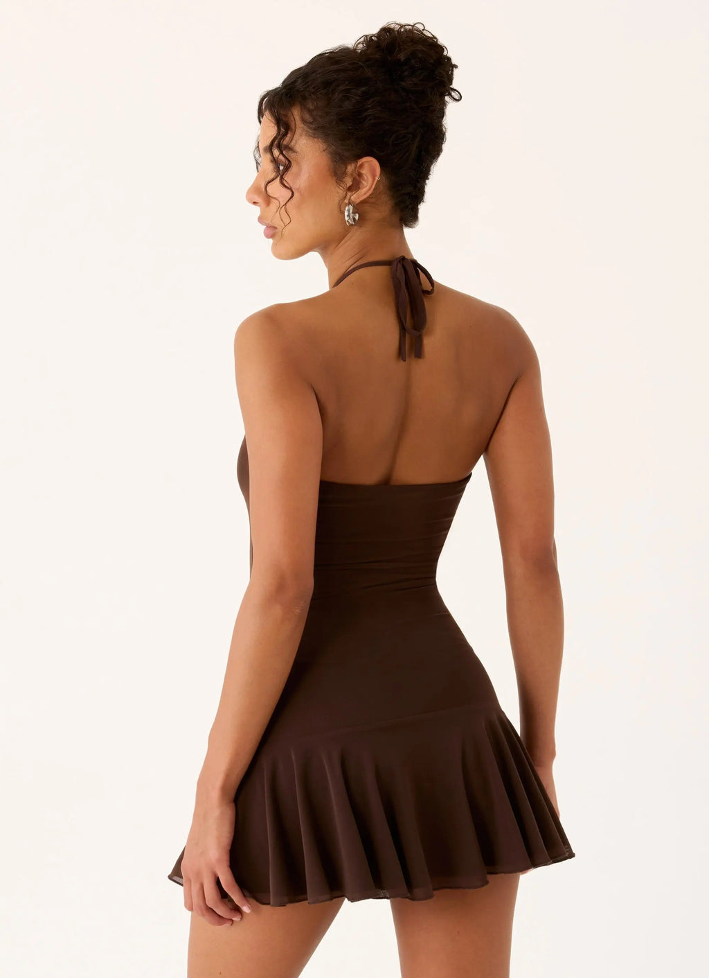Women's Elektra Collection | Mini Dress with Halter Neck & Flounce Skirt | Perfect for Evening Events - Women's | Halter 5