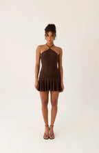 Women's Elektra Collection | Mini Dress with Halter Neck & Flounce Skirt | Perfect for Evening Events - Women's | Halter 6