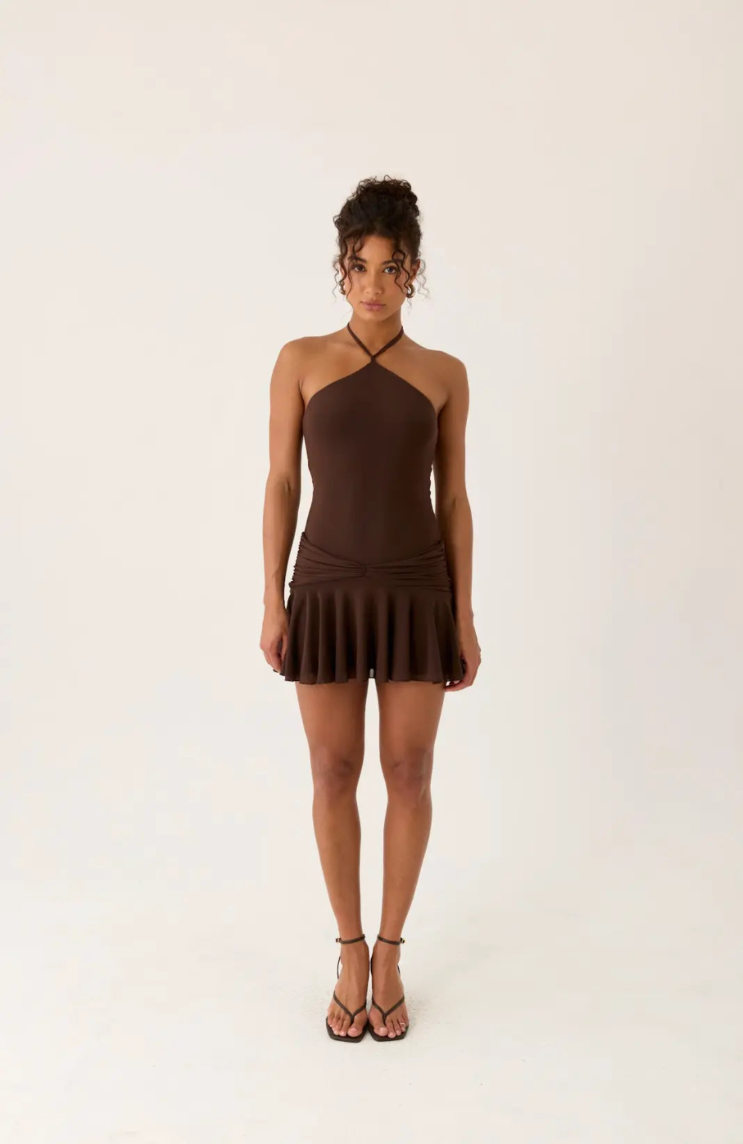 Women's Elektra Collection | Mini Dress with Halter Neck & Flounce Skirt | Perfect for Evening Events - Women's | Halter 6