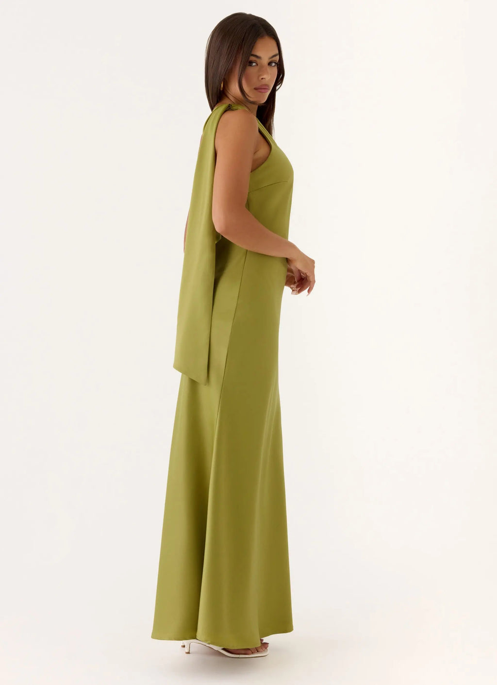 Women's Elena Collection | Maxi Dress in Fern Green with Fluid Silhouette | Elegant Evening Wear for Effortless Style -  1
