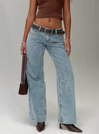 Women's Ellanor Low Rise Straight Leg Light Blue | Low-rise slouch denim jeans 0