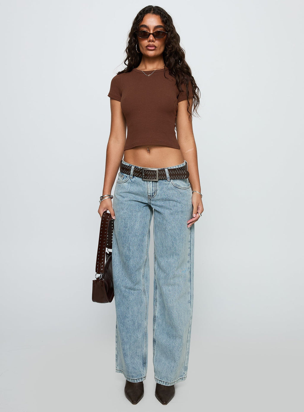 Women's Ellanor Low Rise Straight Leg Light Blue | Low-rise slouch denim jeans 6