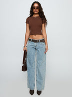 Women's Ellanor Low Rise Straight Leg Light Blue | Low-rise slouch denim jeans 6