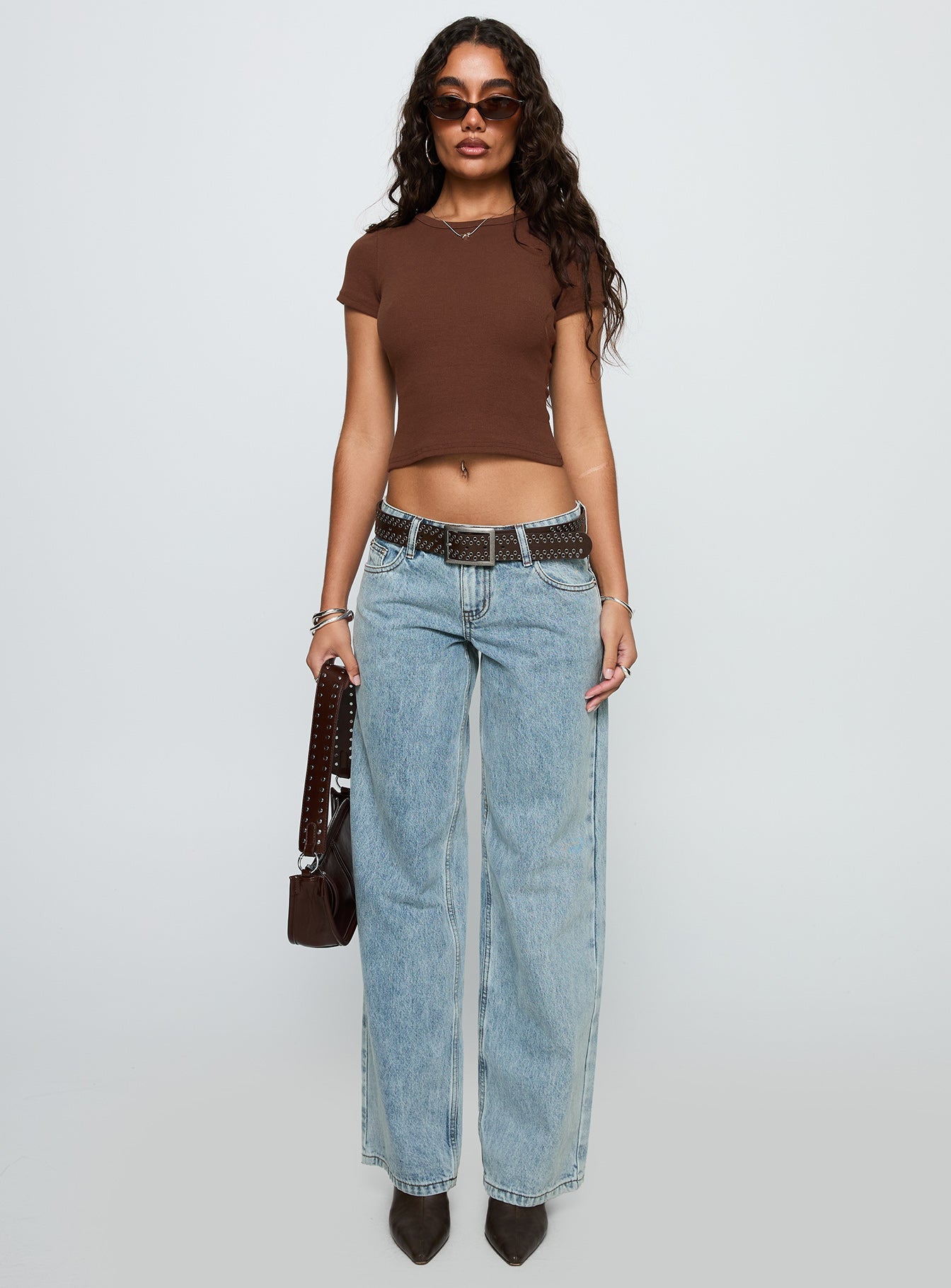 Women's Ellanor Low Rise Straight Leg Light Blue | Low-rise slouch denim jeans 6