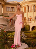 Women's Emory Collection | Corset Maxi Dress with Draped Skirt | Elegant Long Dress for Stunning Evening Style - Women's 0